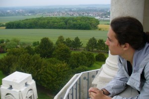 Looking from atop the Villers-Bretonneux Cemetery Memorial Tower